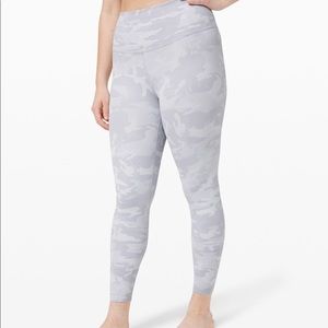 Lululemon White Camo Crop leggings